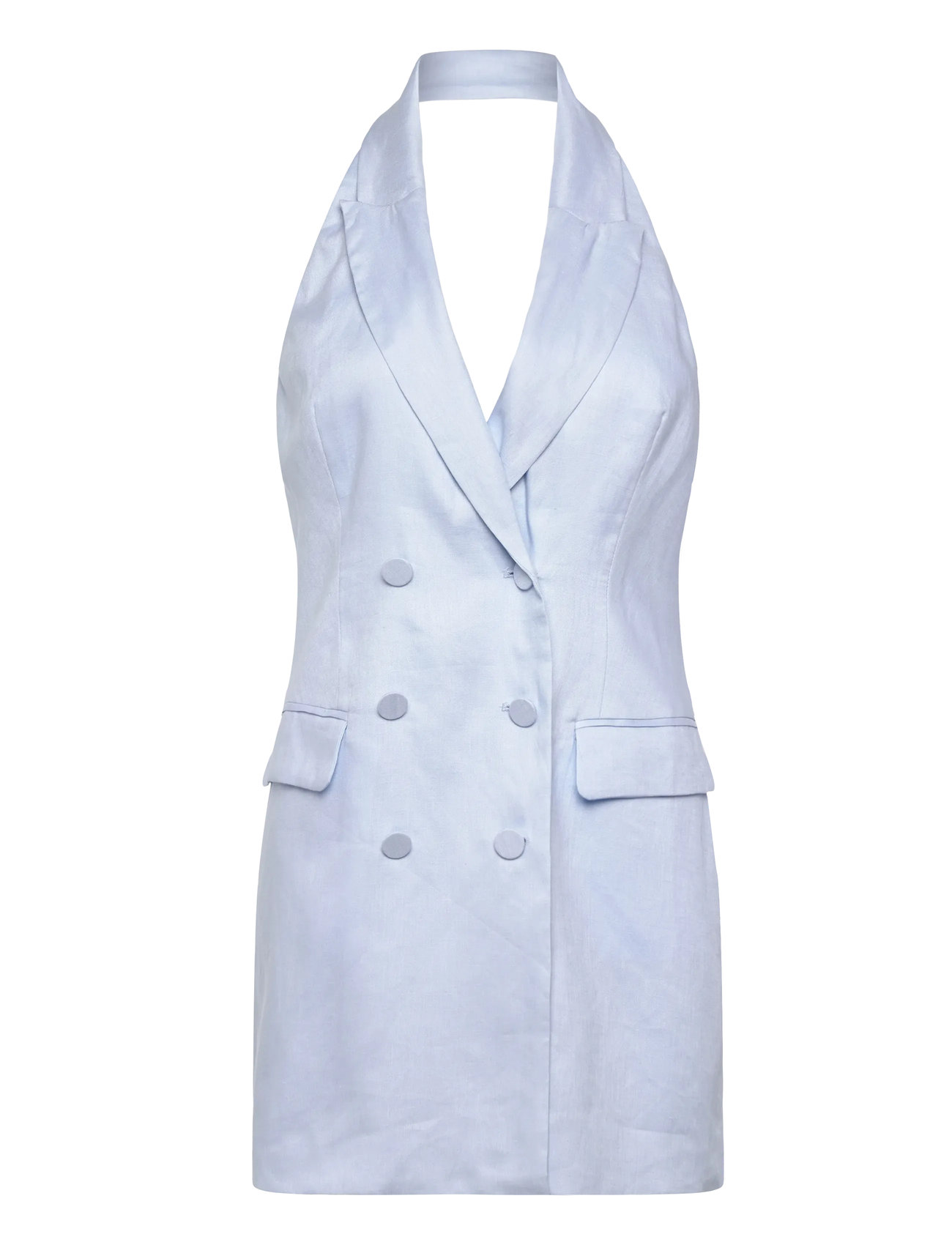 BARDOT Freya Linen Vest Mini Kleid Blau - 38 - Damen