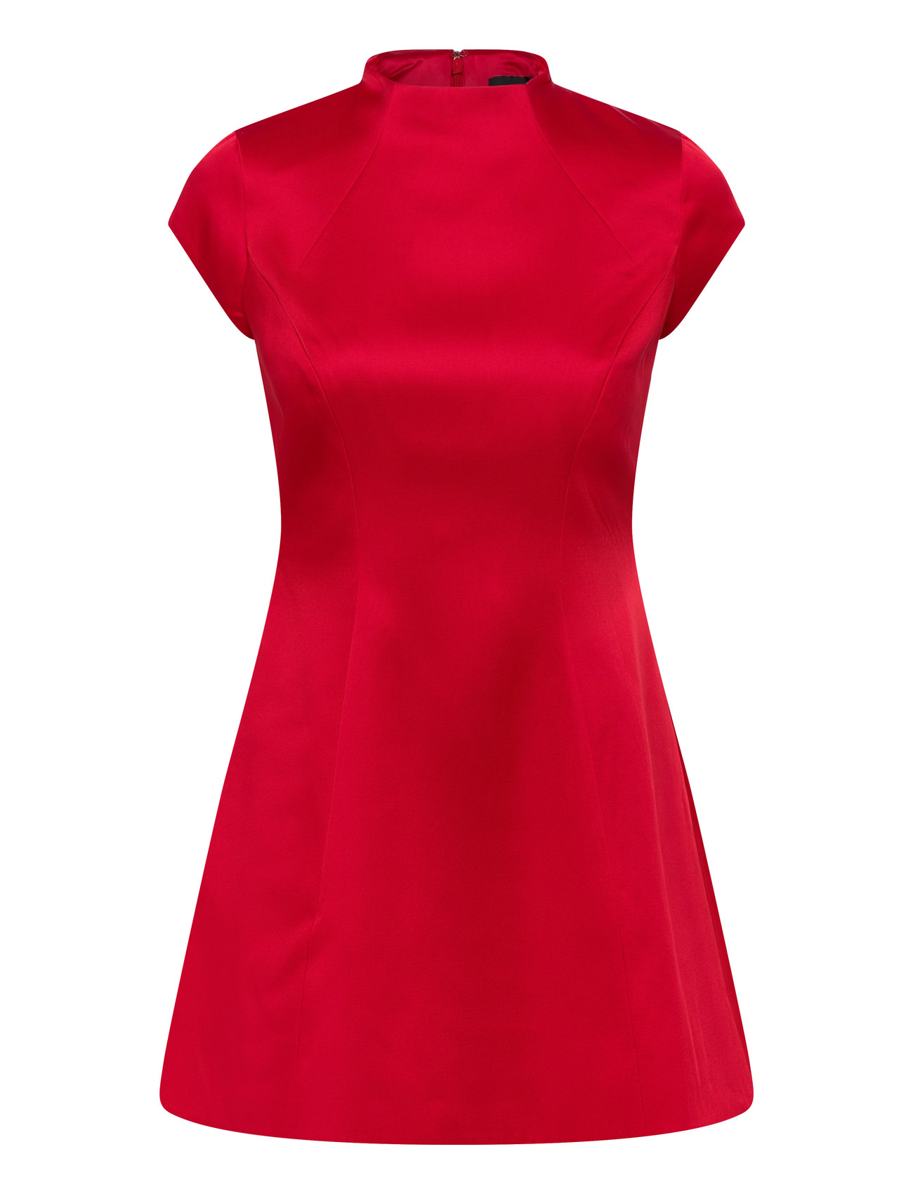 Bardot Delphi Hourglass Satin Dress, 36, Red, Kjoler > Kort Kjole, Dame