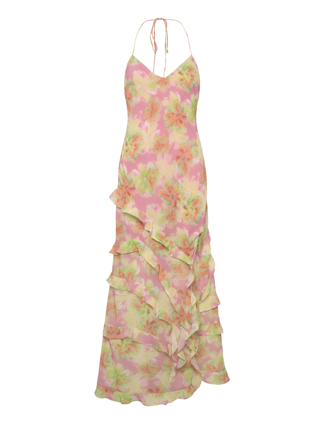 Cantara Printed Maxi Dress Maxikjole Festkjole Pink Bardot