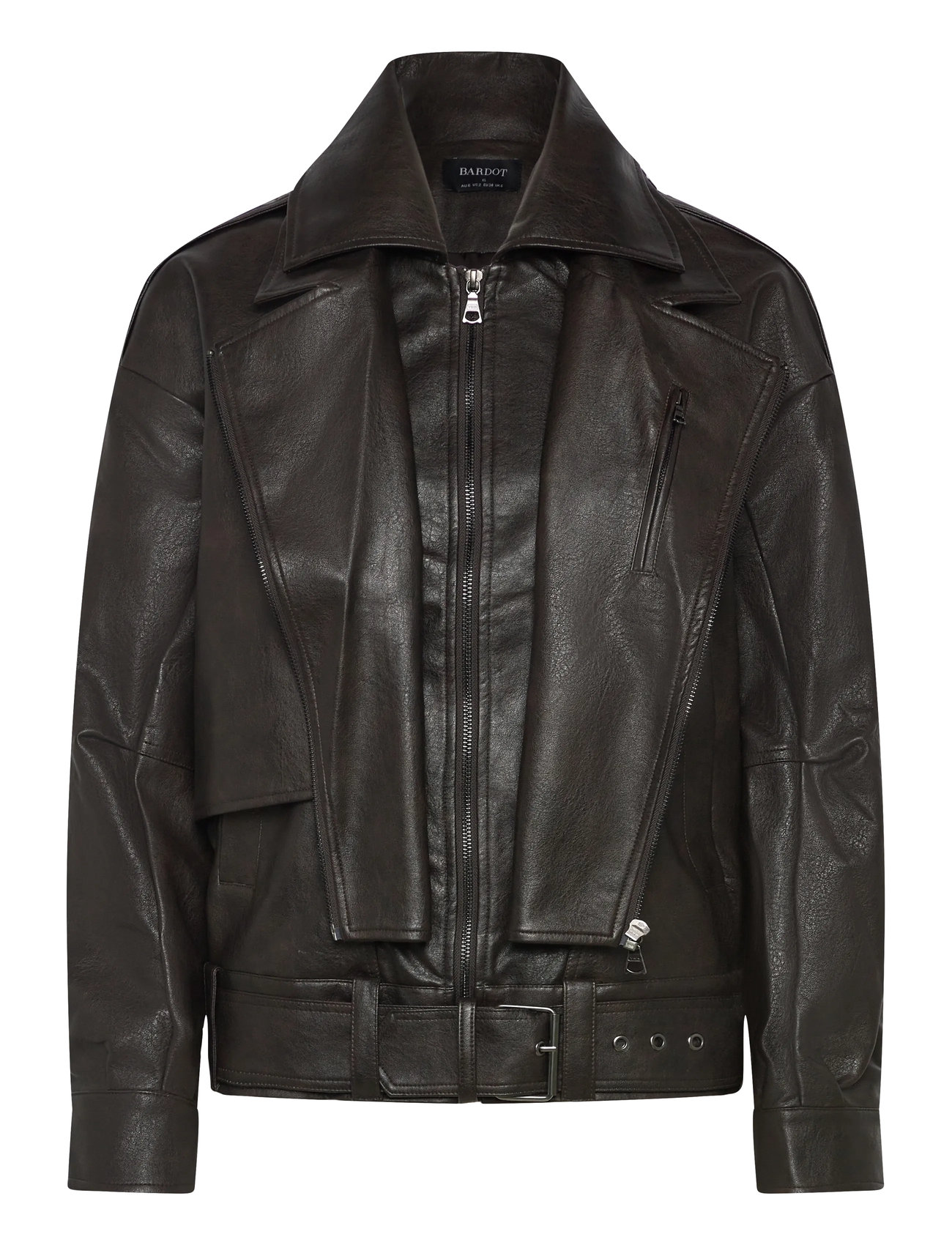 BARDOT Kavi Vegan Leder Jacke Braun - XS - Damen