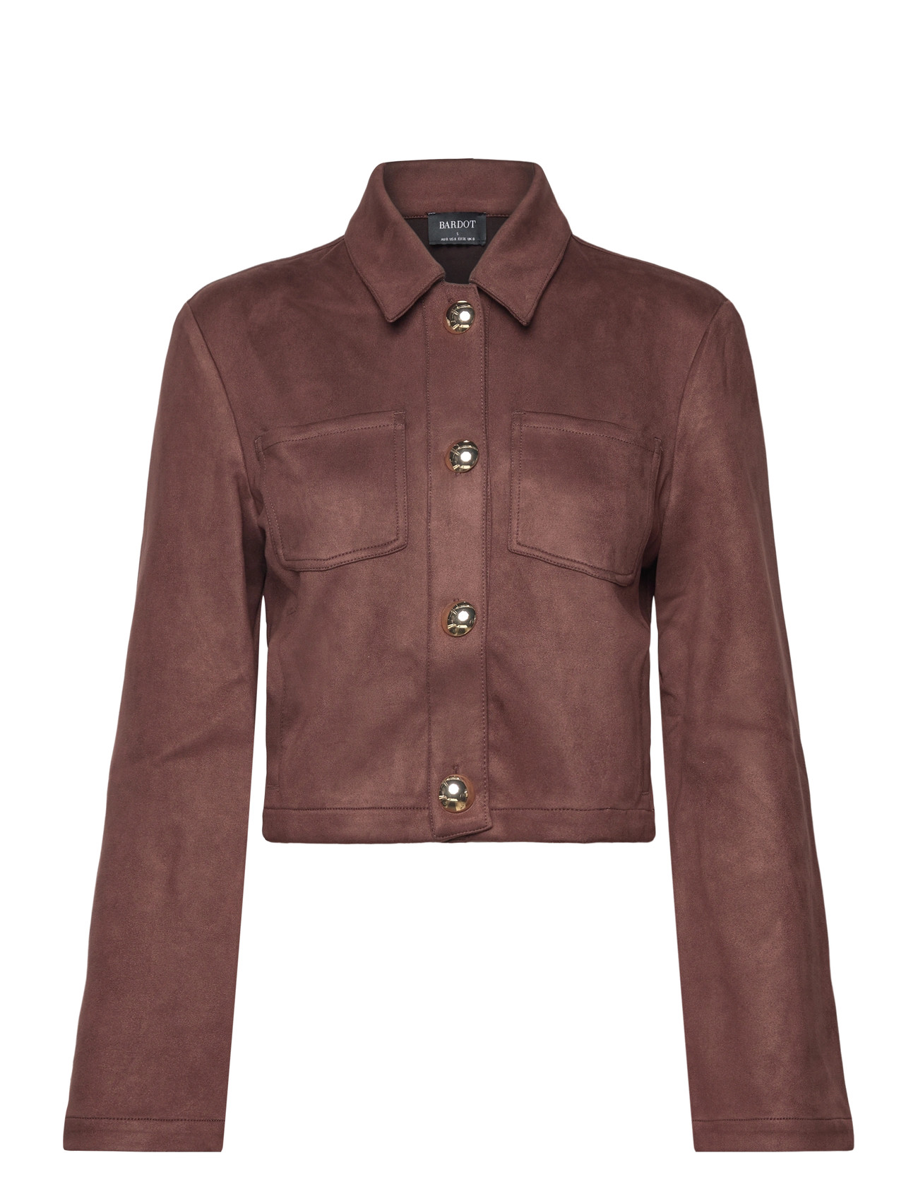 BARDOT Lorenzo Vegan Wildleder Shirt Braun - 42 - Damen