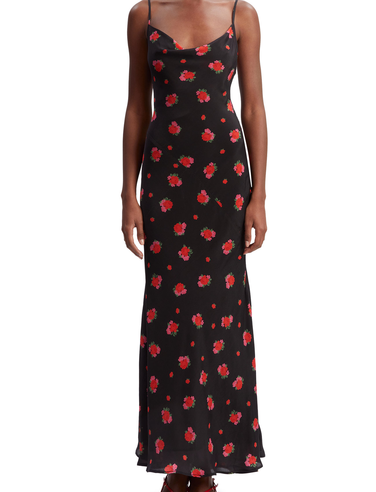 Bardot Monroe Cowl Neck Maxi Dress, 36, Black, Kjoler > Maxikjole, Dame