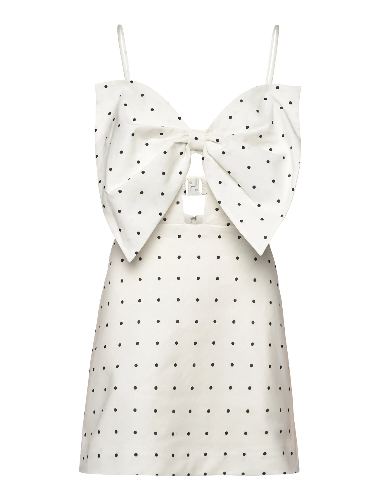 BARDOT Vieda Linen Bow Mini Kleid Weiß - 34 - Damen