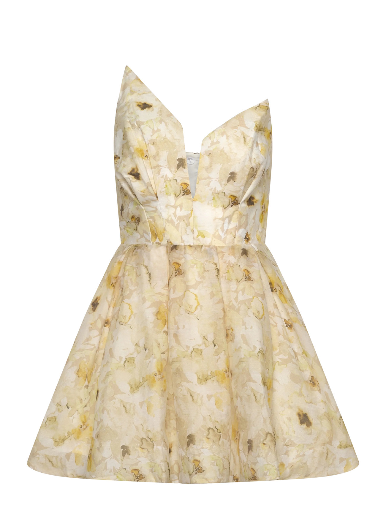 BARDOT Abrielle Printed Mini Kleid Gelb - 36 - Damen