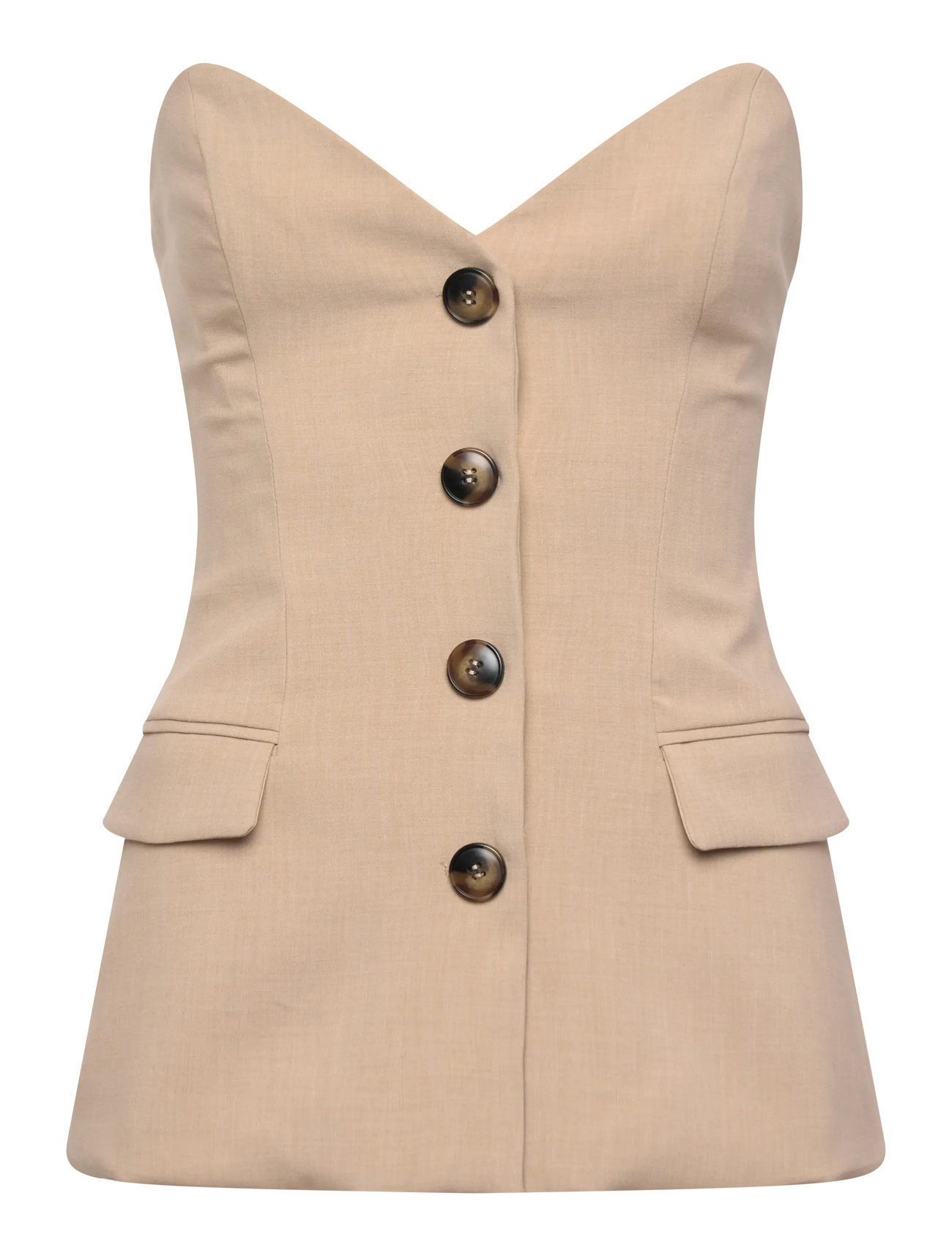 BARDOT Kylian Button Front Oberteil Beige - 38 - Damen