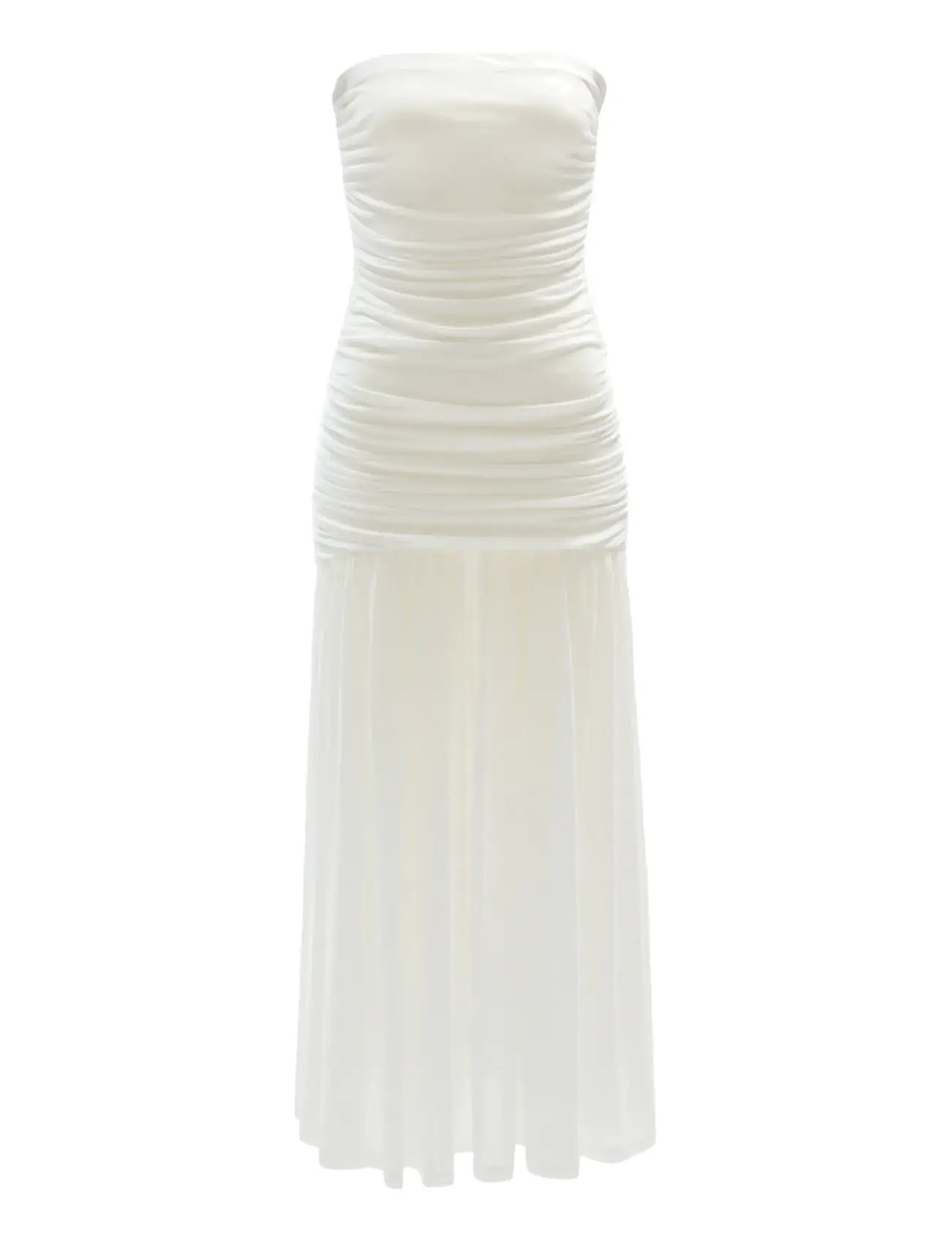 BARDOT Solana Mesh Maxi Kleid Weiß - 42 - Damen