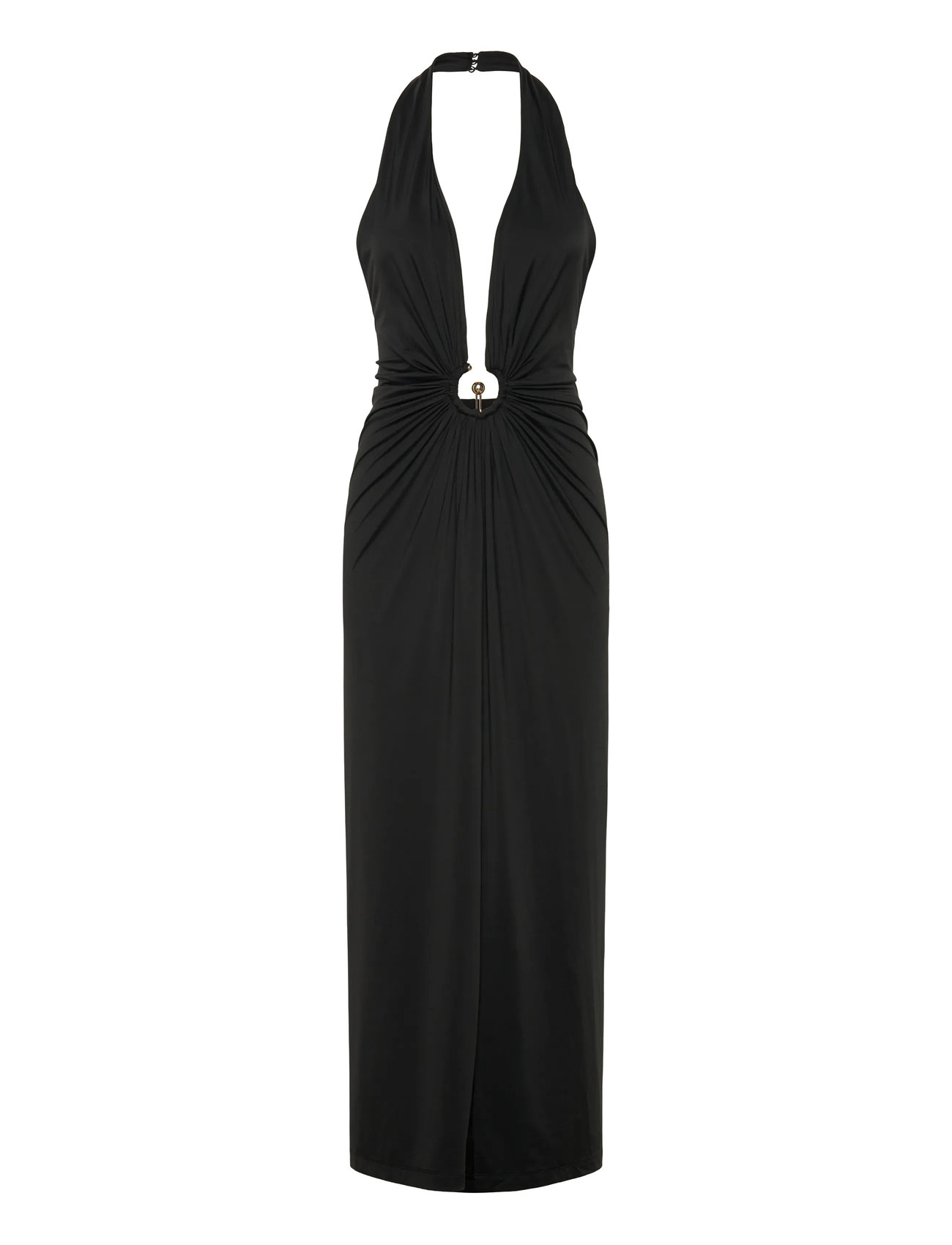 Bardot Alma Plunging Midi Dress, XL, Black, Kjoler > Maxikjole, Dame
