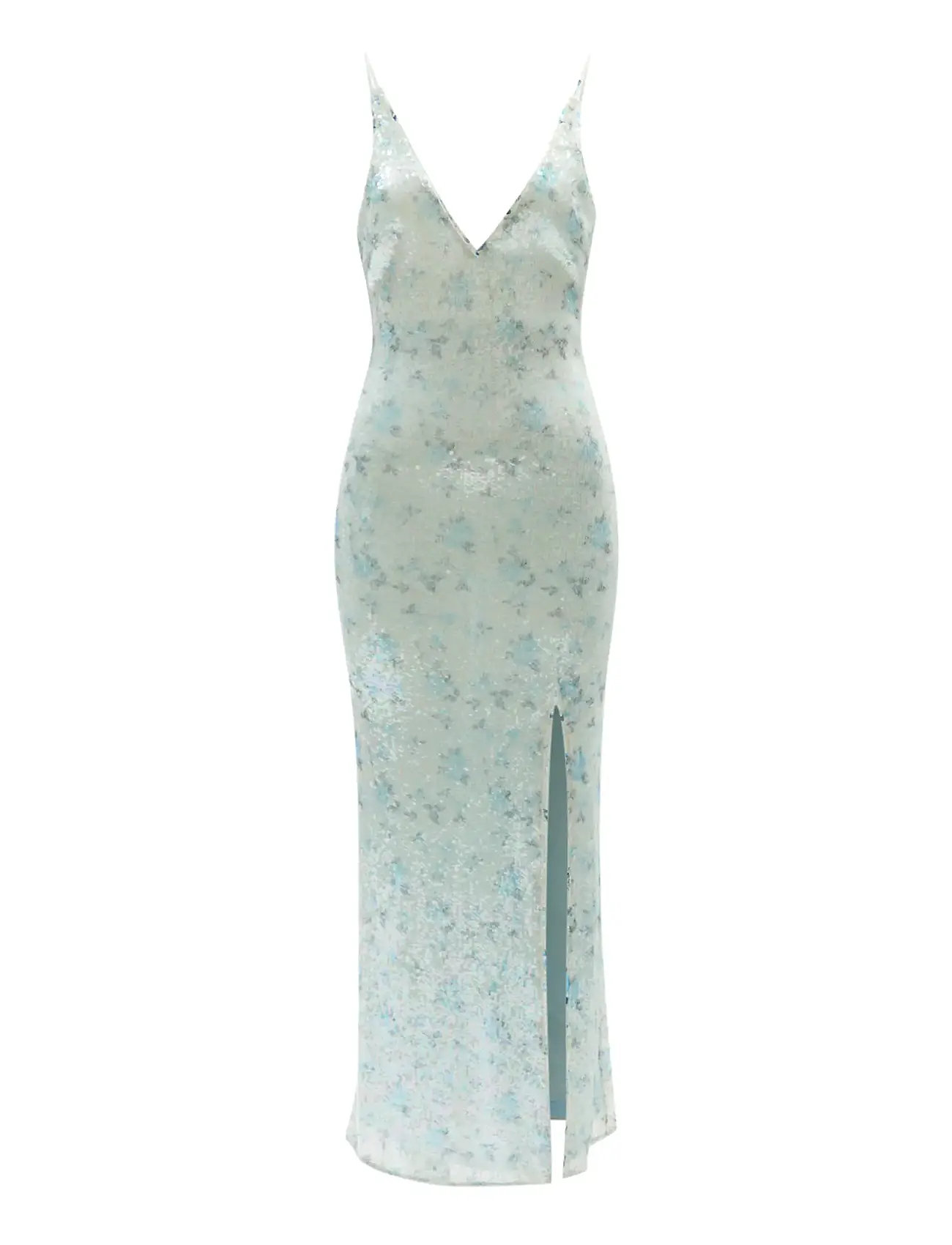 Lois Sequin Maxi Dress Maxikjole Festkjole Blue Bardot
