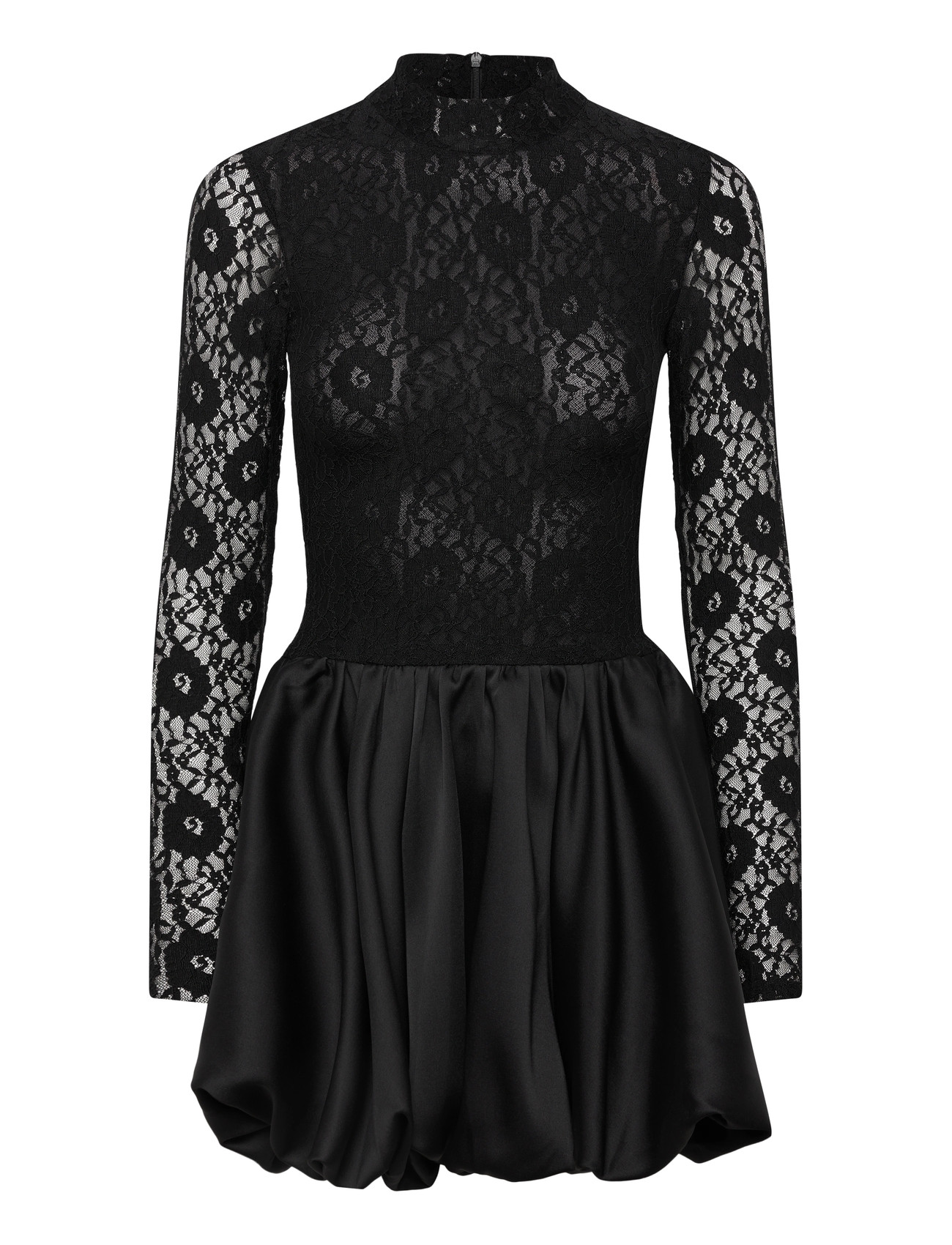 BARDOT Yana Strickjacke Satin Mini Kleid Schwarz - 42 - Damen
