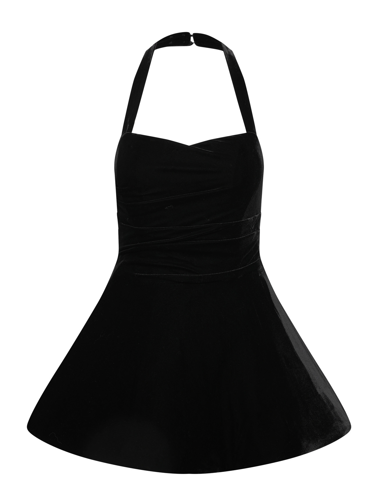Bardot Agathena Velour Mini Dress, 40, Black, Kjoler > Kort Kjole, Dame