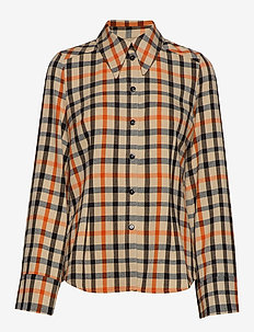 MARGRETHE - CAMEL FLANNEL CHECK