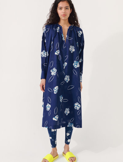 AVNI - summer dresses - blue shibori
