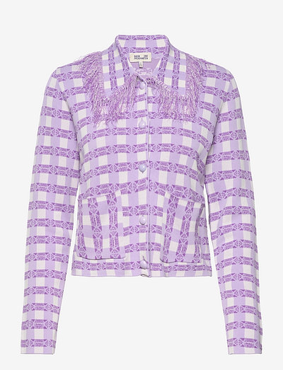 CAPERS - cardigans - bright violet check