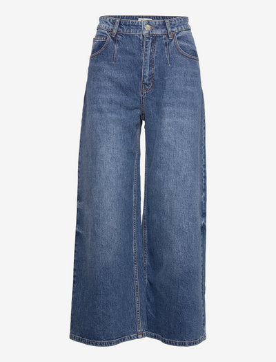 NEORAH - brede jeans - washed blue