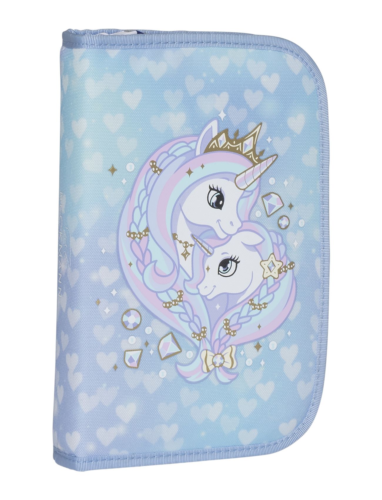 Single Section Pencil Case W/Content - Unicorn Princess Ice Accessories Bags Pencil Cases Blue Beckmann Of Norway