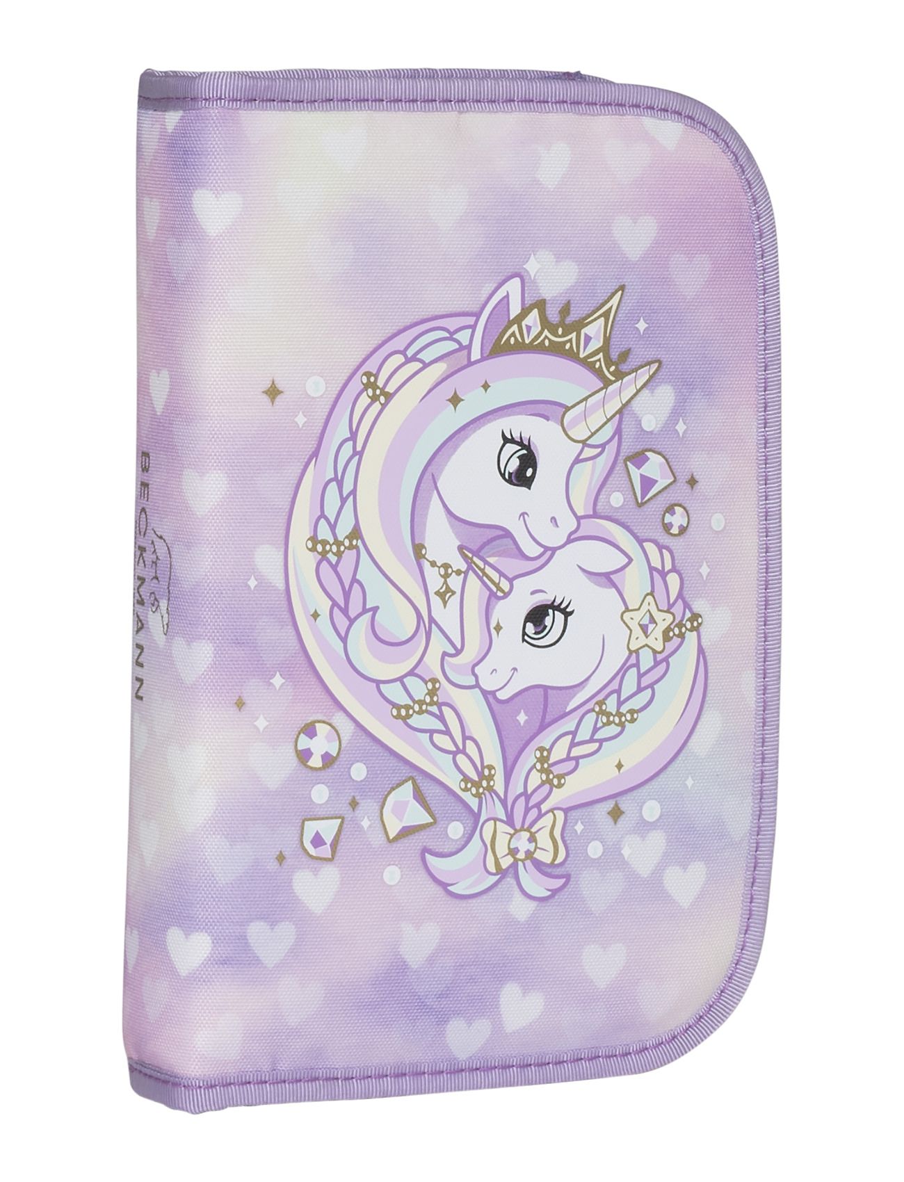 Single Section Pencil Case W/Content, Unicorn Princess Purple Accessories Bags Pencil Cases Purple Beckmann Of Norway