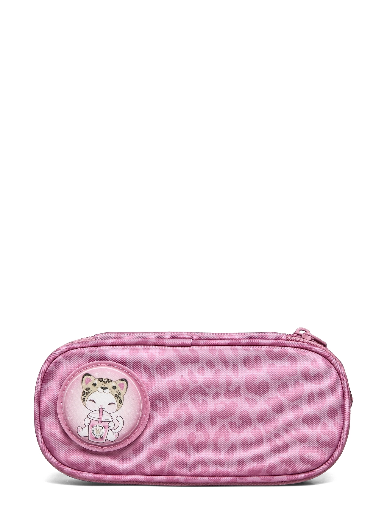 Oval Pencil Case - Furry Accessories Bags Pencil Cases Pink Beckmann Of Norway
