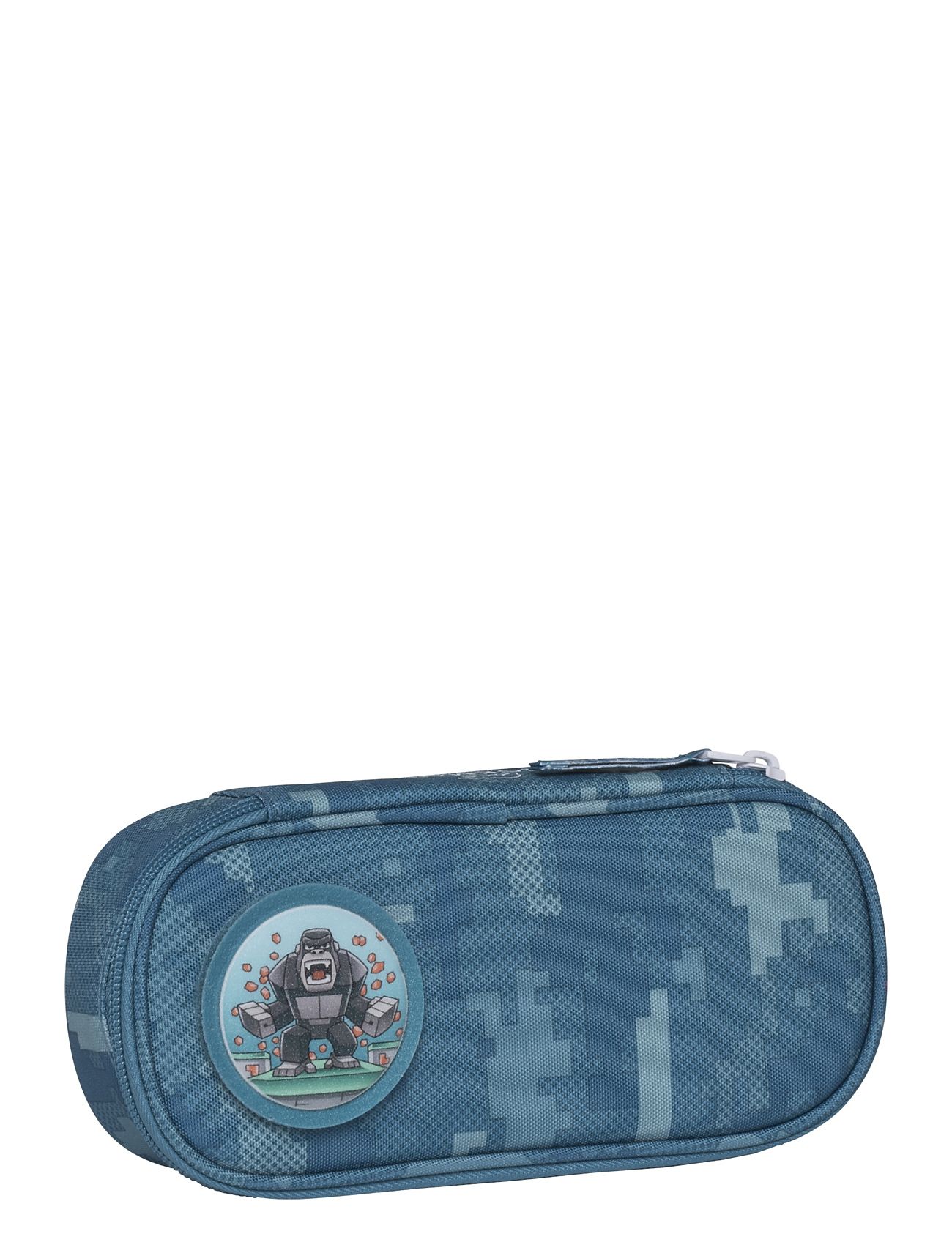 Oval Pencil Case, Jungle Game Accessories Bags Pencil Cases Blue Beckmann Of Norway