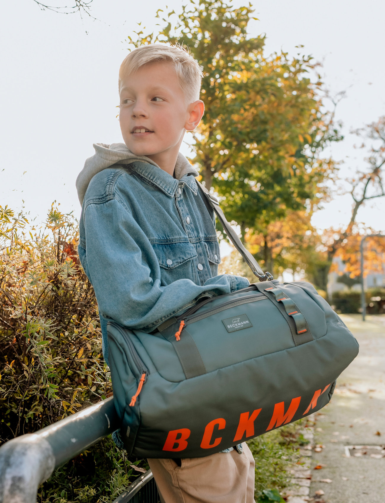 Kassér klistermærke Lydig Beckmann of Norway Duffel Bag Sport - Green Orange - Skoletasker - Boozt.com