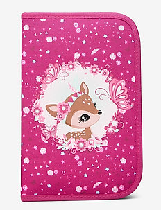 Single-section pencil case - Forest Deer - pennal - red