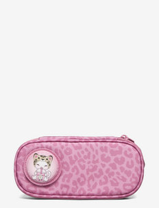 Oval pencil case - Furry - pennfodral - pink