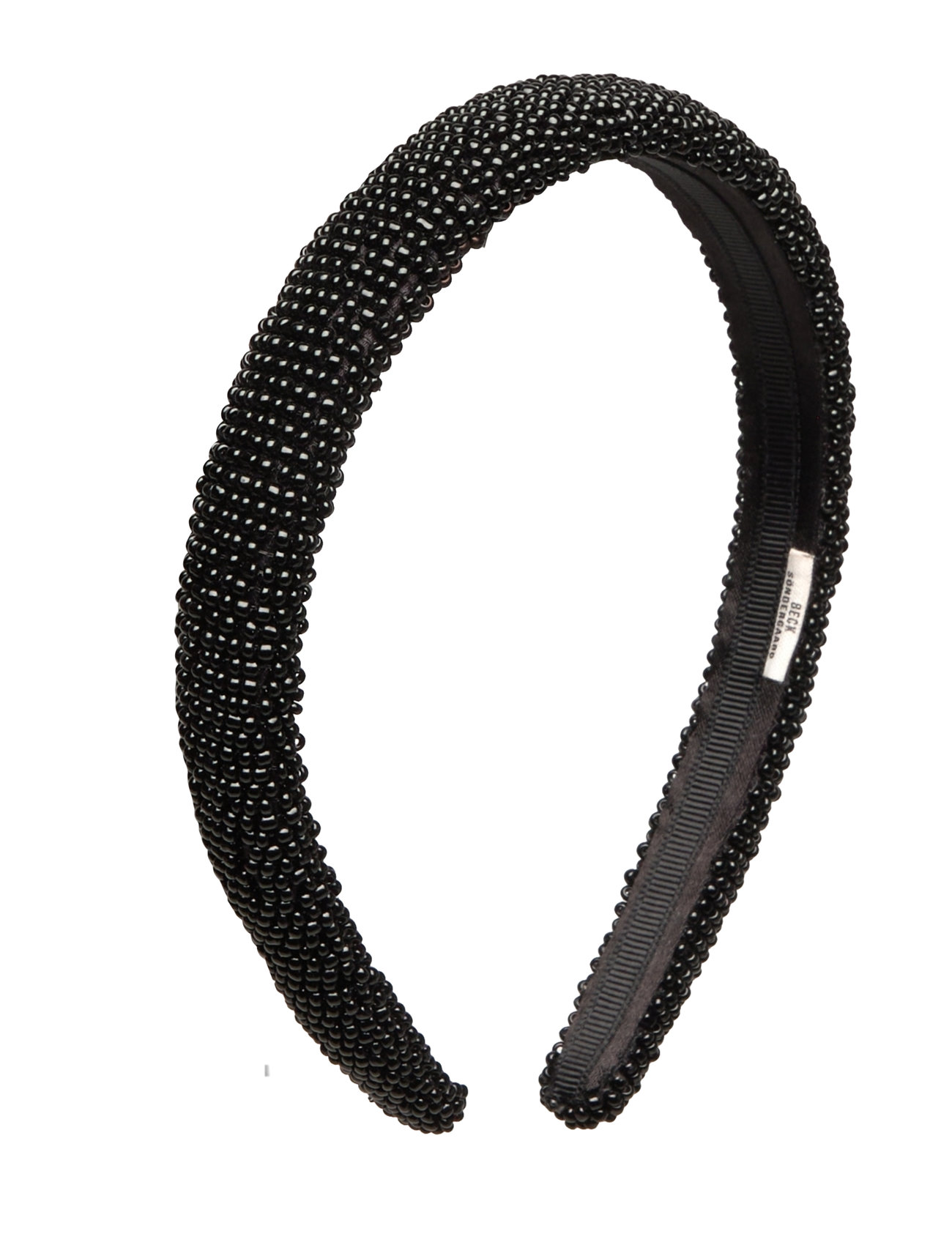 Solid Slim Beaded Hairbrace Black Becksöndergaard