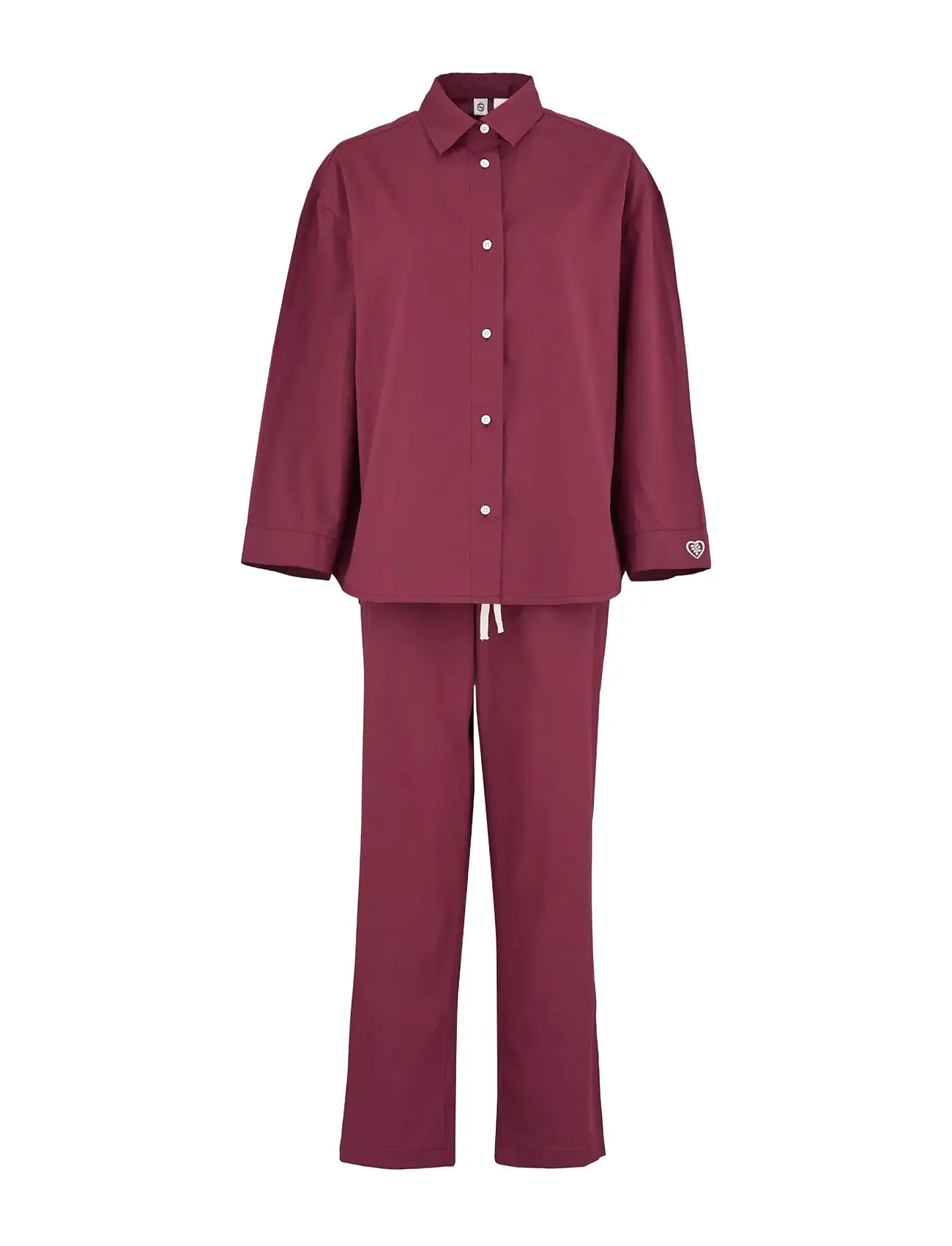 BECKSÖNDERGAARD Aura Pyjamas Set Burgundy - L - Damen