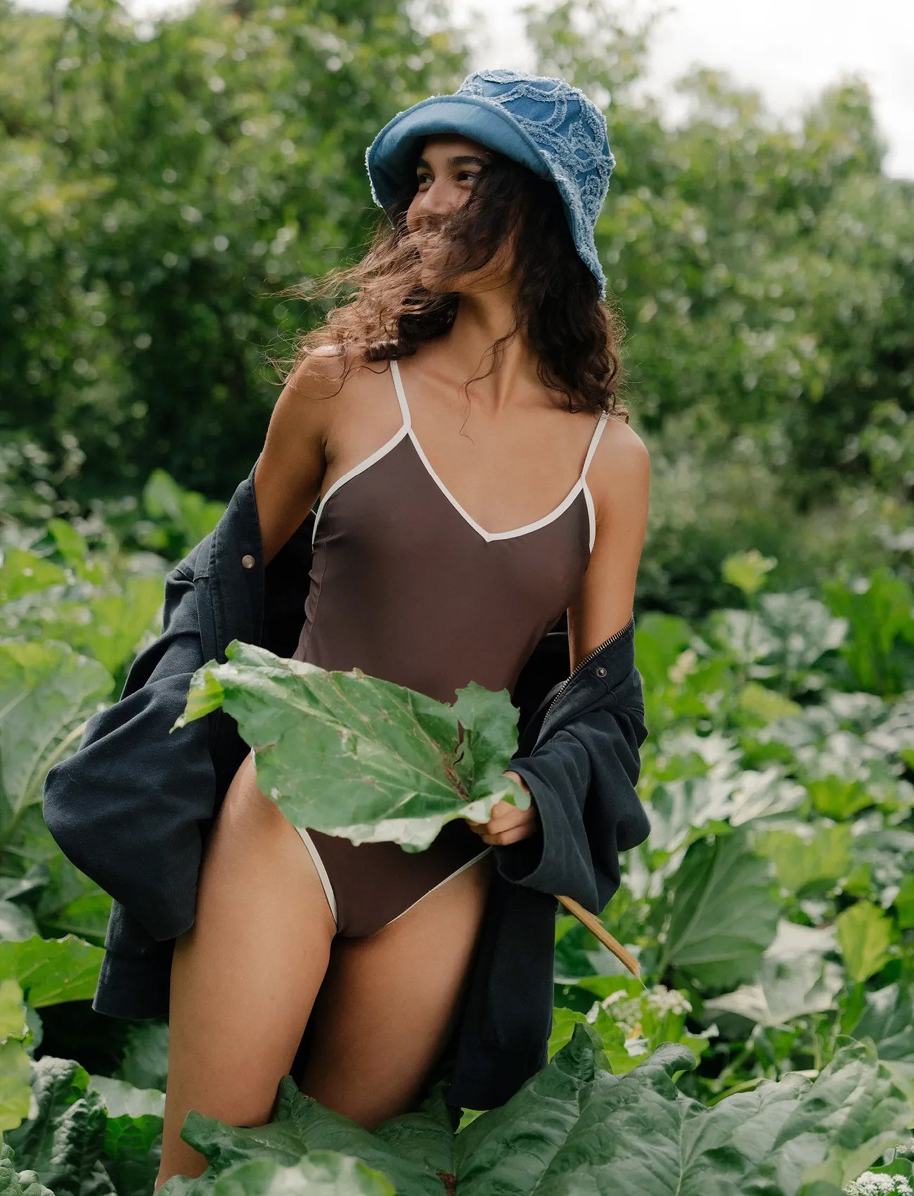 Becksöndergaard Contrast Bea Swimsuit, XL, Brown, Badetøj > Badedragter, Dame