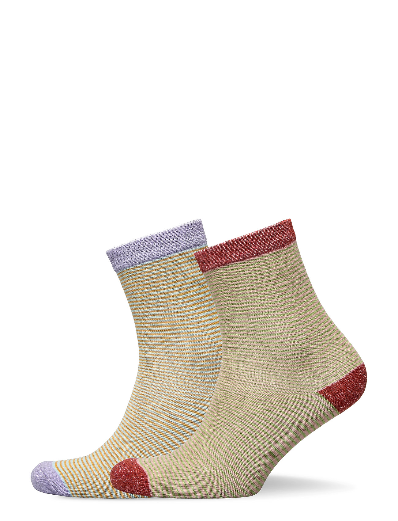 Estella Stripa Sock 2 Pack Lingerie Socks Regular Socks Beige Becksöndergaard