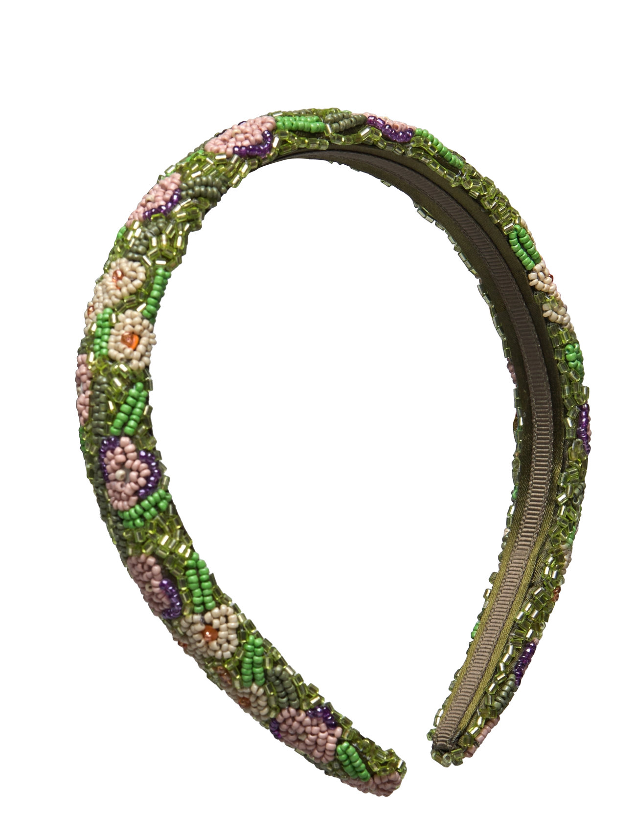 Petulia Slim Beaded Hairbrace Accessories Hair Accessories Hair Band Green Becksöndergaard