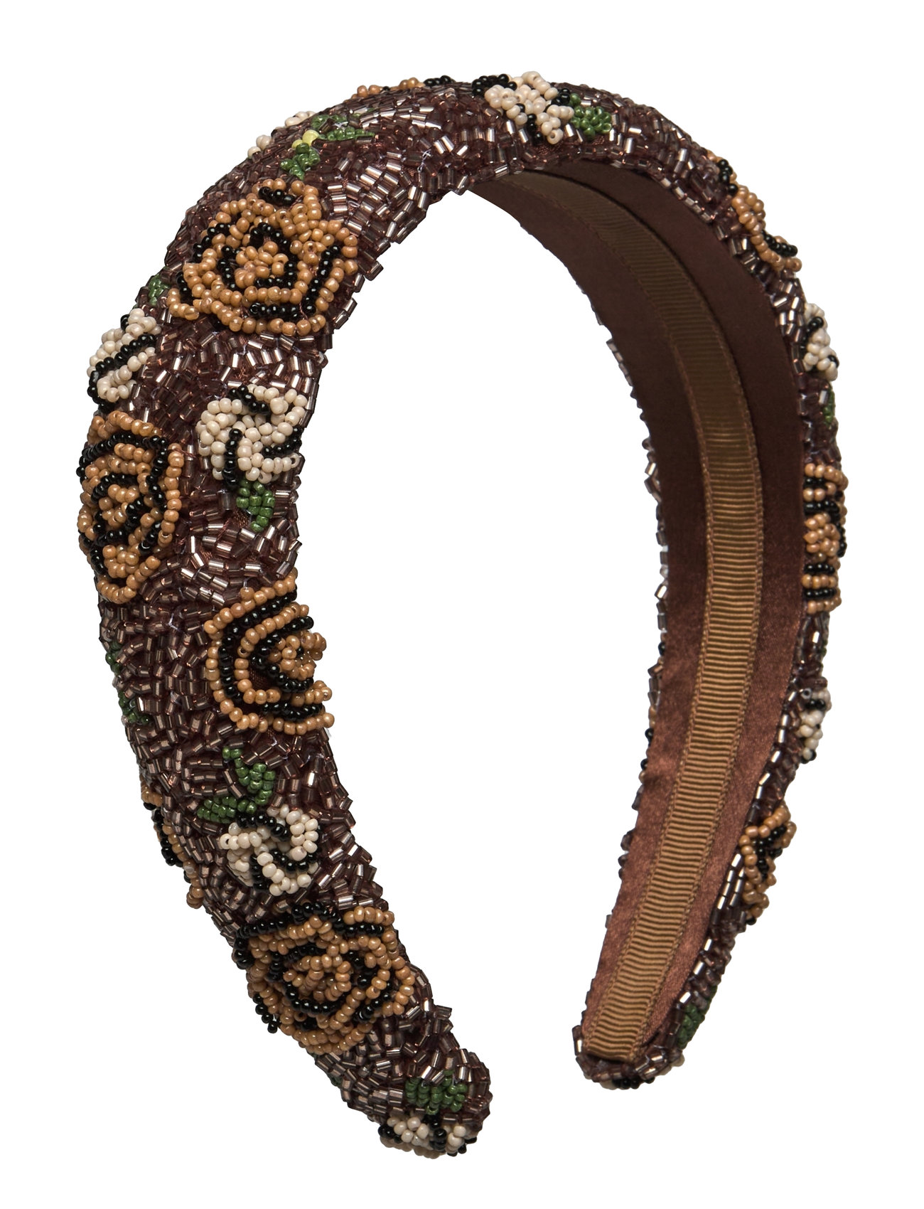 Florian Wide Beaded Hairbrace Brown Becksöndergaard