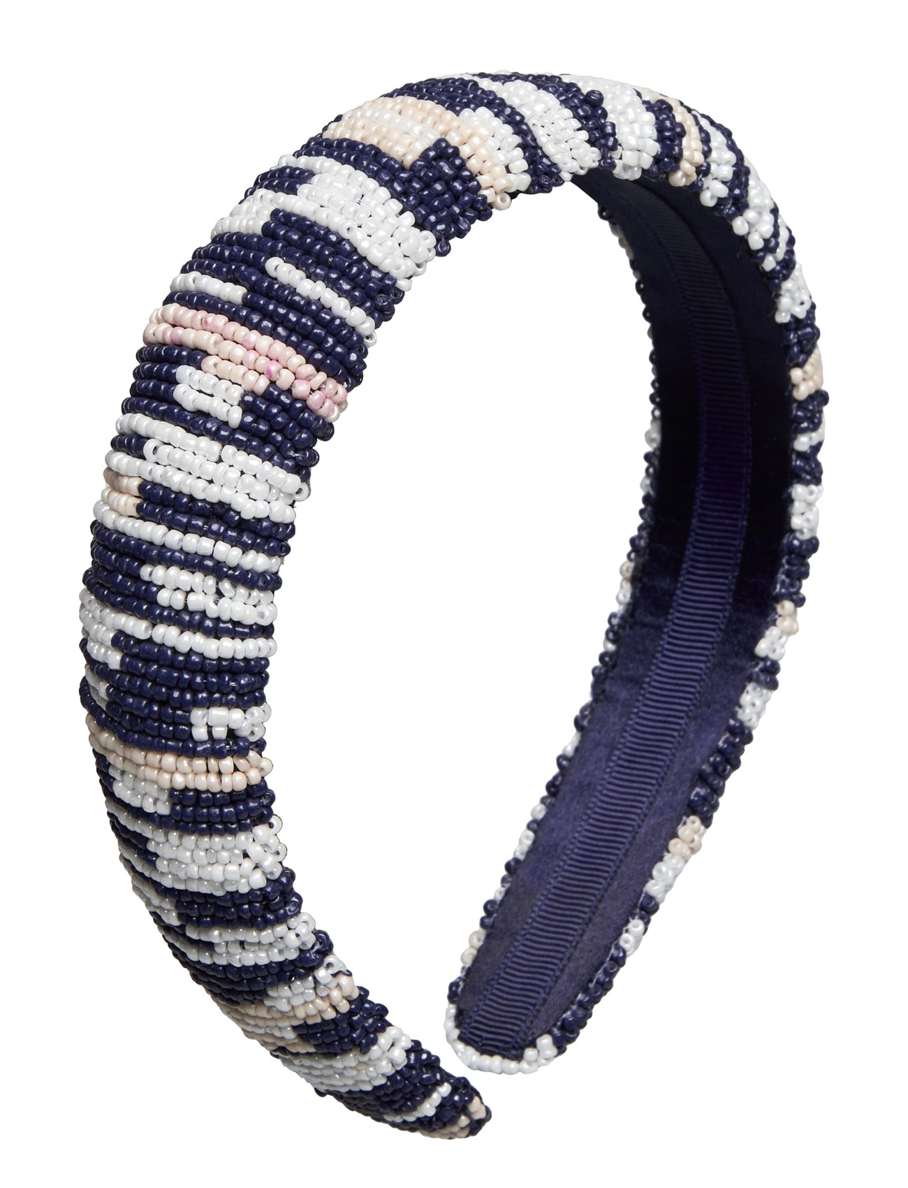 Sasha Midi Beaded Hairbrace Navy Becksöndergaard
