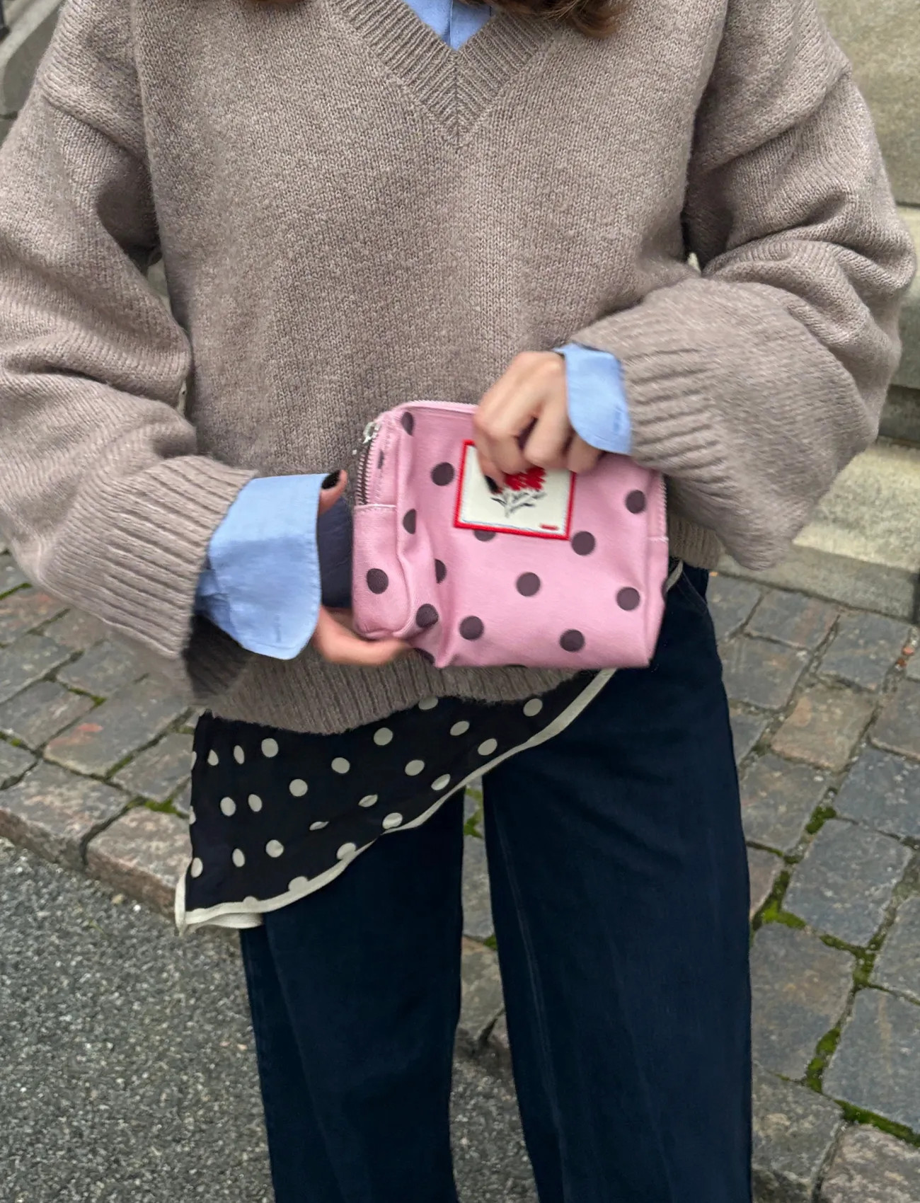 Becksöndergaard Polka Canvas Pouch Bag, One Size, Pink, Tasker > Toilettasker, Dame