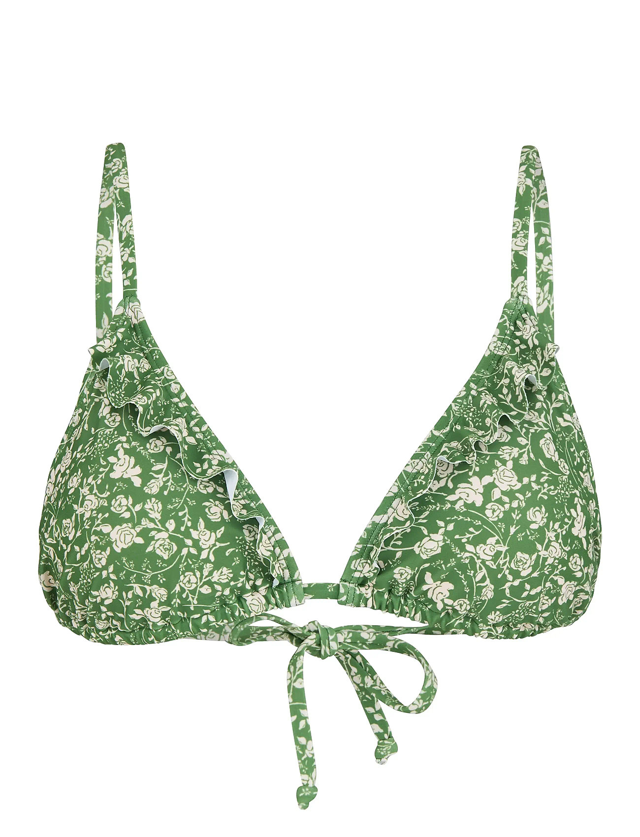 Becksöndergaard Fleurie Bella Frill Bikini Top Grön