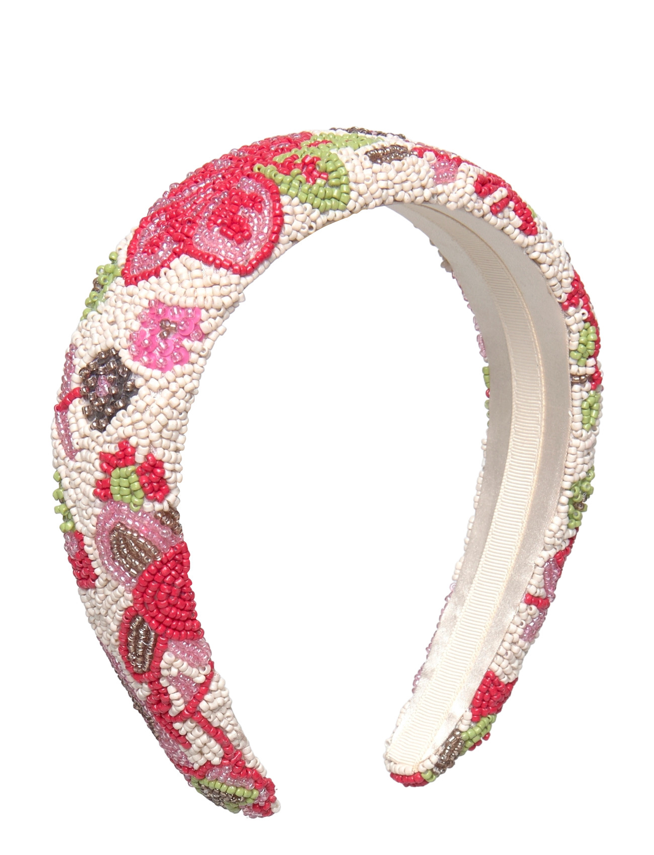 BECKSÖNDERGAARD Bromflora Wide Beaded Hairbrace Pink - One Size - Damen