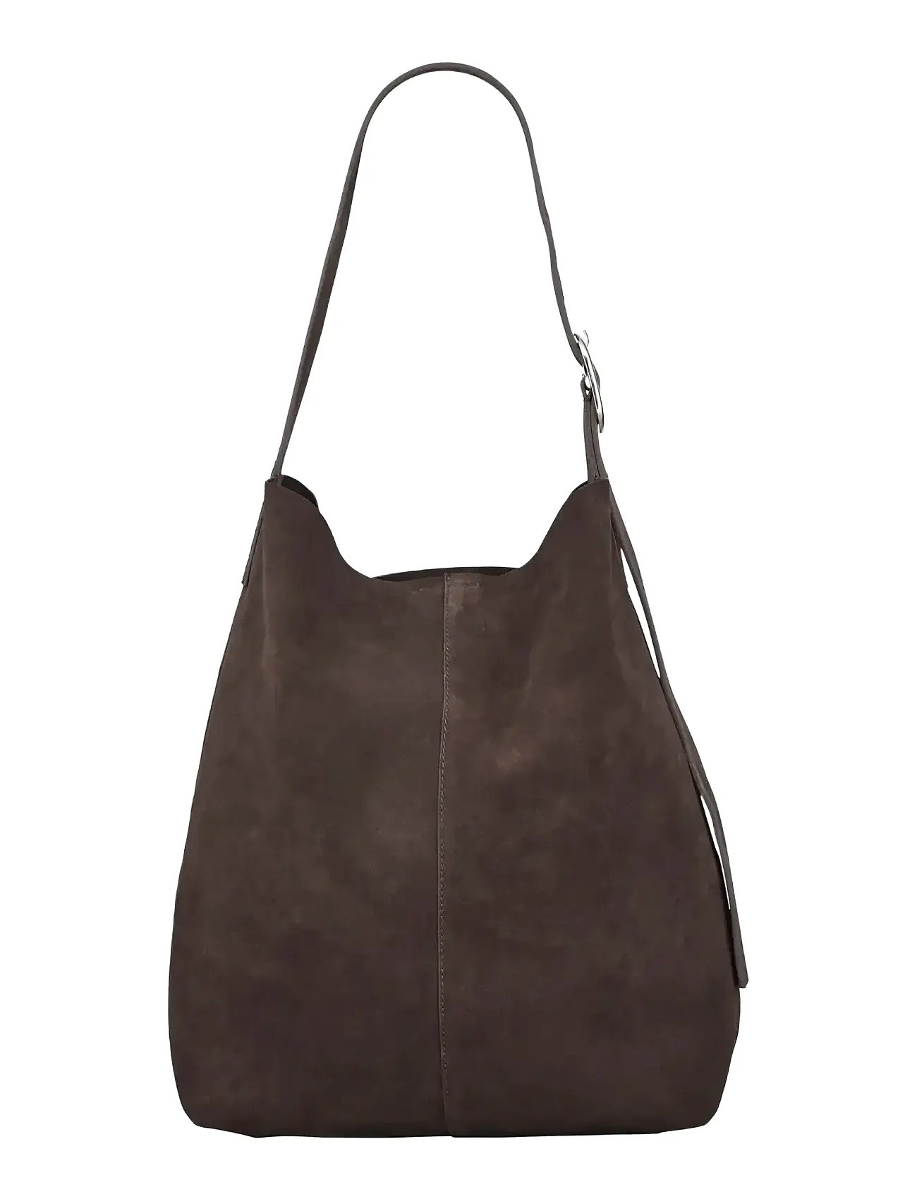 Becksöndergaard Suede Mae Buckle Bag, One Size, Brown, Tasker > Tasker Med Tophåndtag, Dame