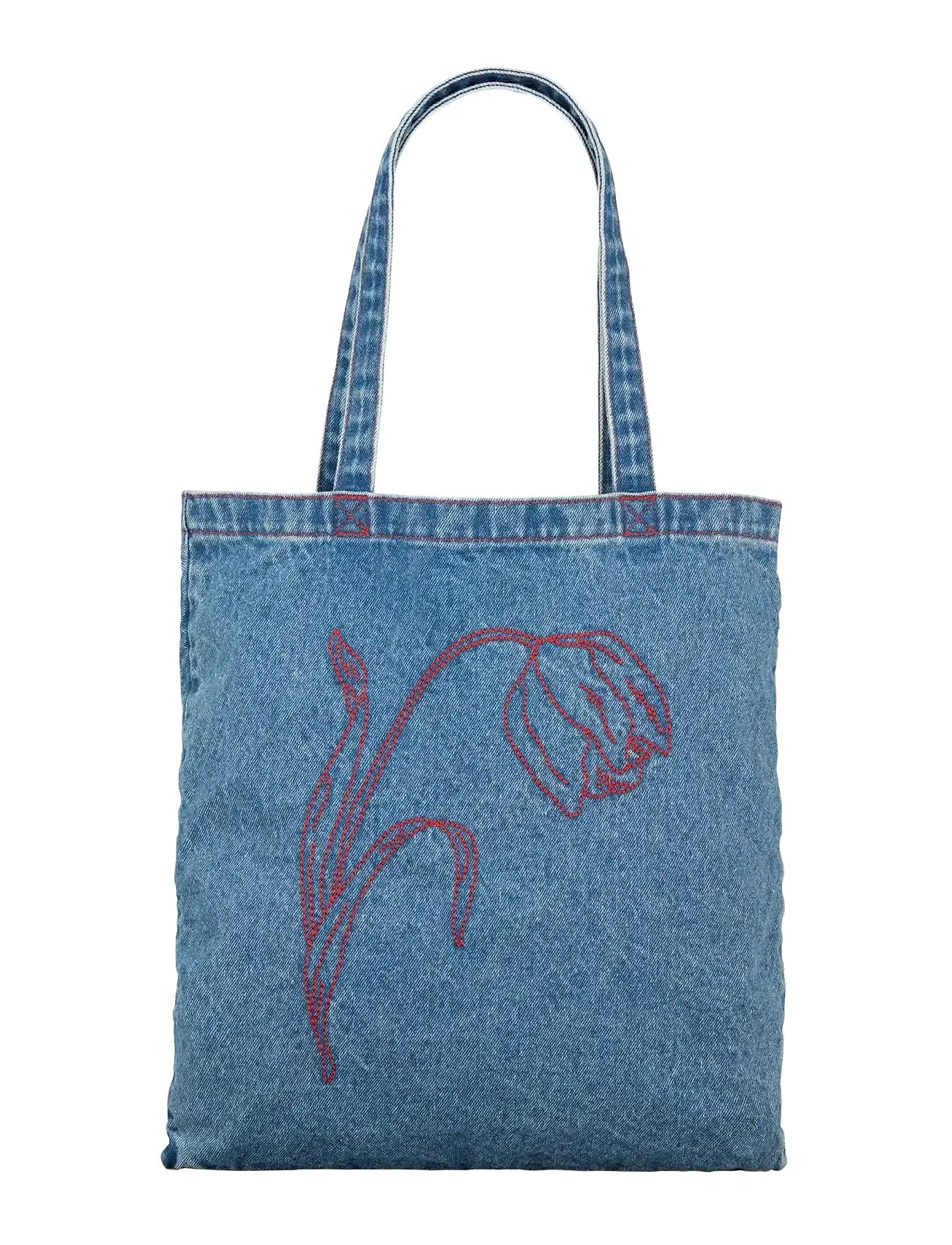 Becksöndergaard Tulipa Denima Tote Bag, One Size, Blue, Tasker > Totes, Dame