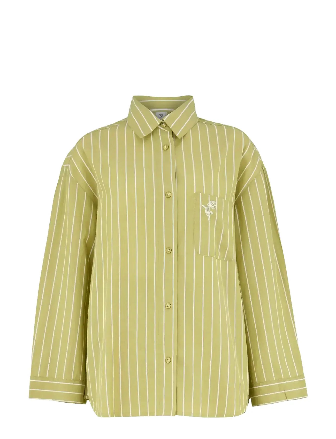 Becksöndergaard Striped Pyjamas Shirt, L, White, Skjorter > Langærmede, Dame