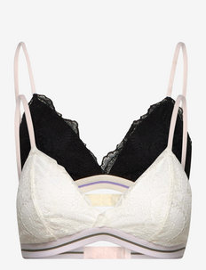 2-pack Wave Lace Wiley Bra - myk bh - black/ offwhite