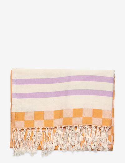 Solange Check Towel - hand towels & bath towels - apricot