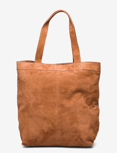 Suede Tenille Bag - tote bags - leather brown