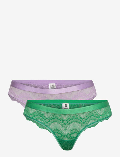 Wave Lace Codie Cheeky 2 Pack - nærbuxur - orchid bloom/green