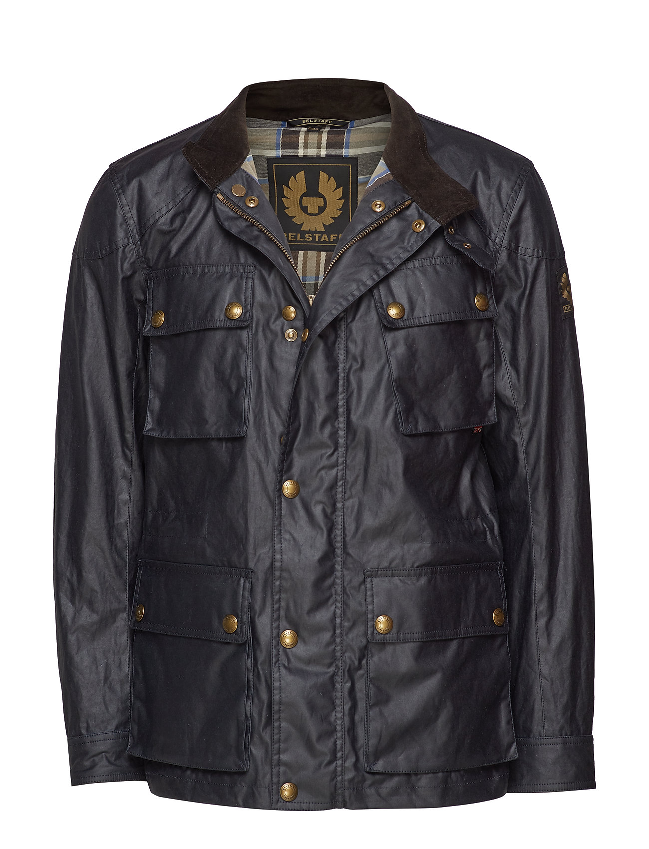 Fieldmaster Jacket Leren Jack Jas Blauw Belstaff belstaff kopen in de aanbieding