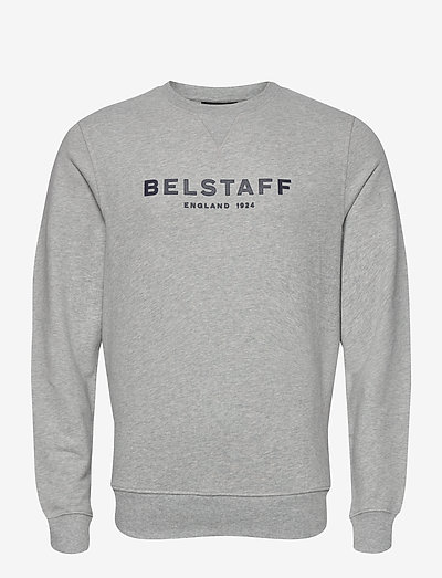 BELSTAFF 1924 SWEATSHIRT - tøj - grey melange/dark navy
