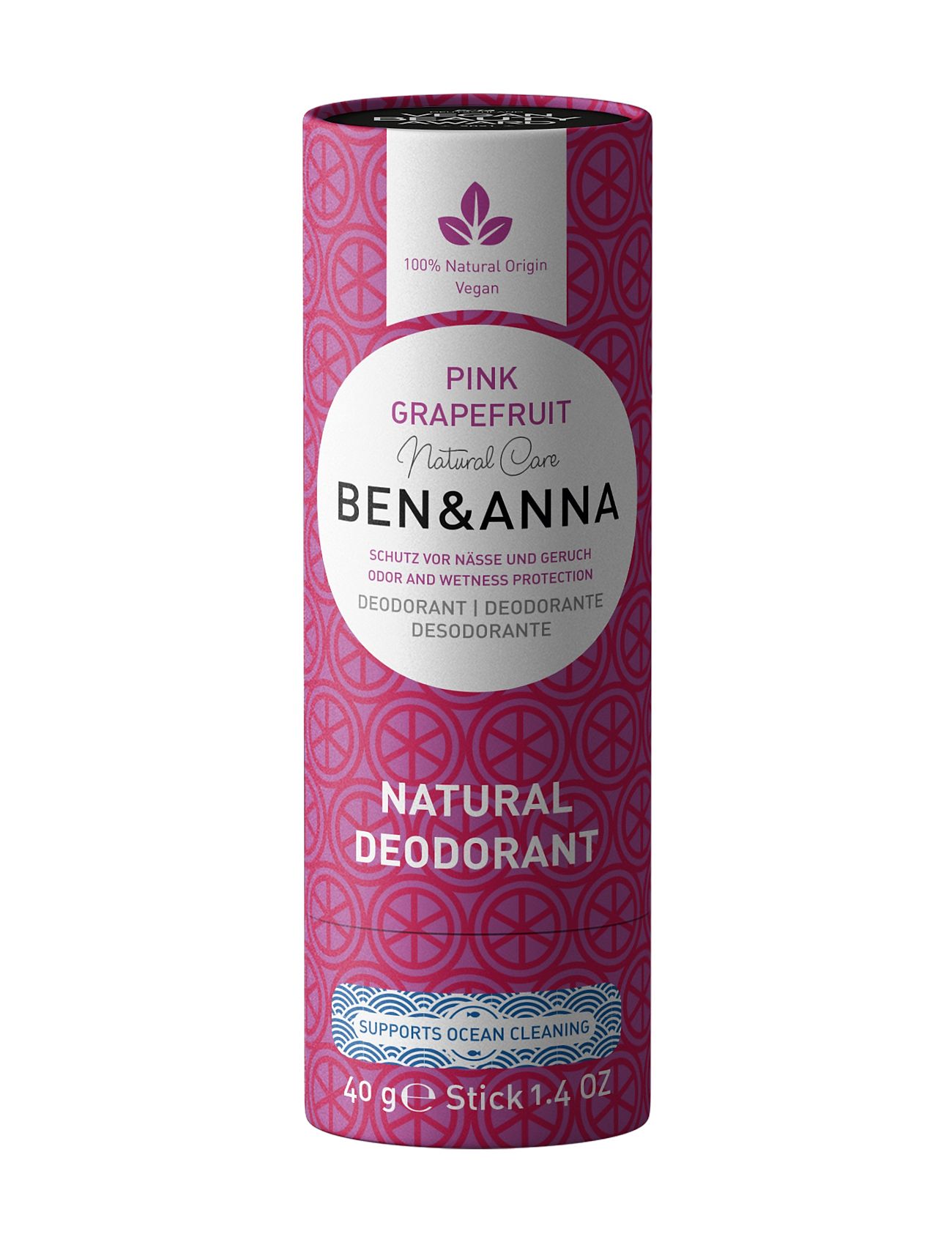 Ben & Anna Ben & Anna Deodorant Pink Grapefruit, 40 g, Nude, Creams & Wipes, Creams & Wipes, Dame