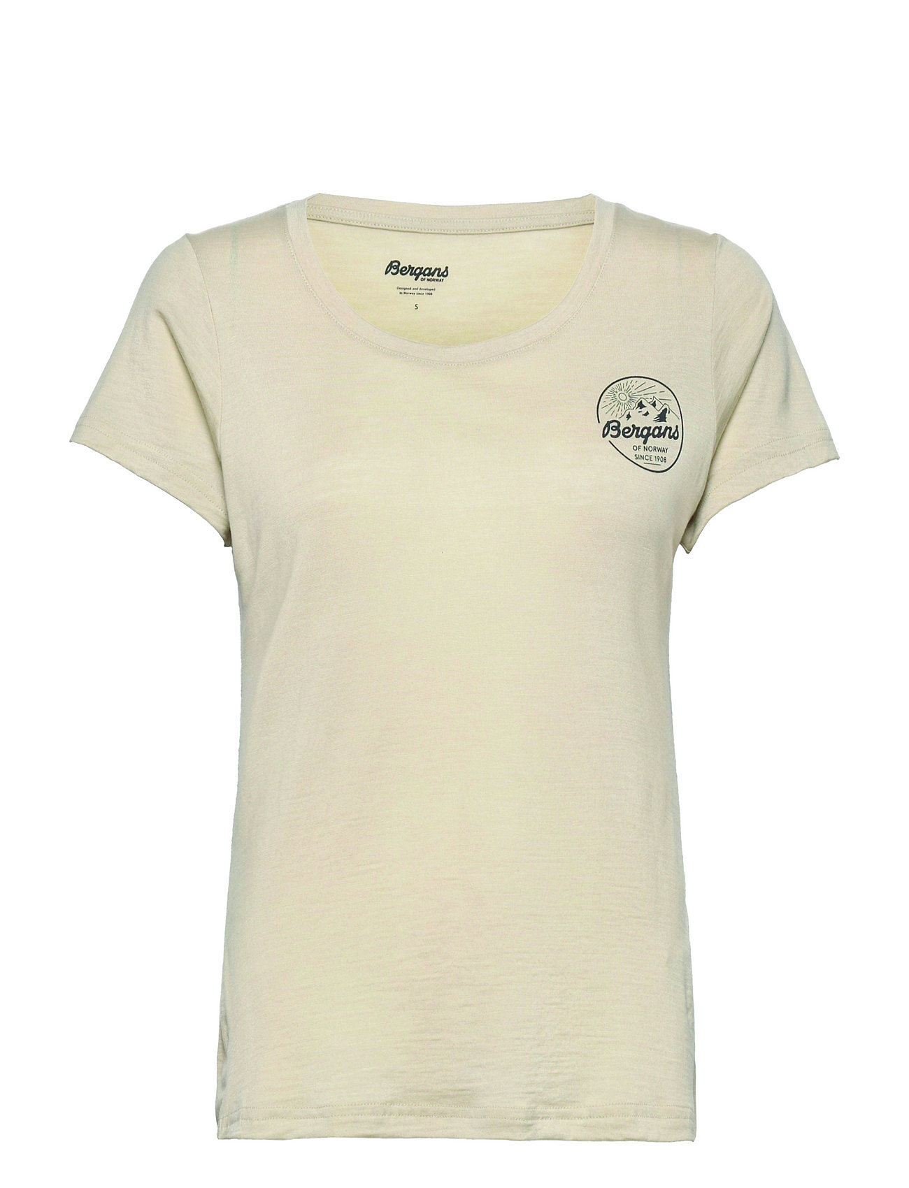 Graphic Wool W Tee T-shirts & Tops Short-sleeved Grön Bergans