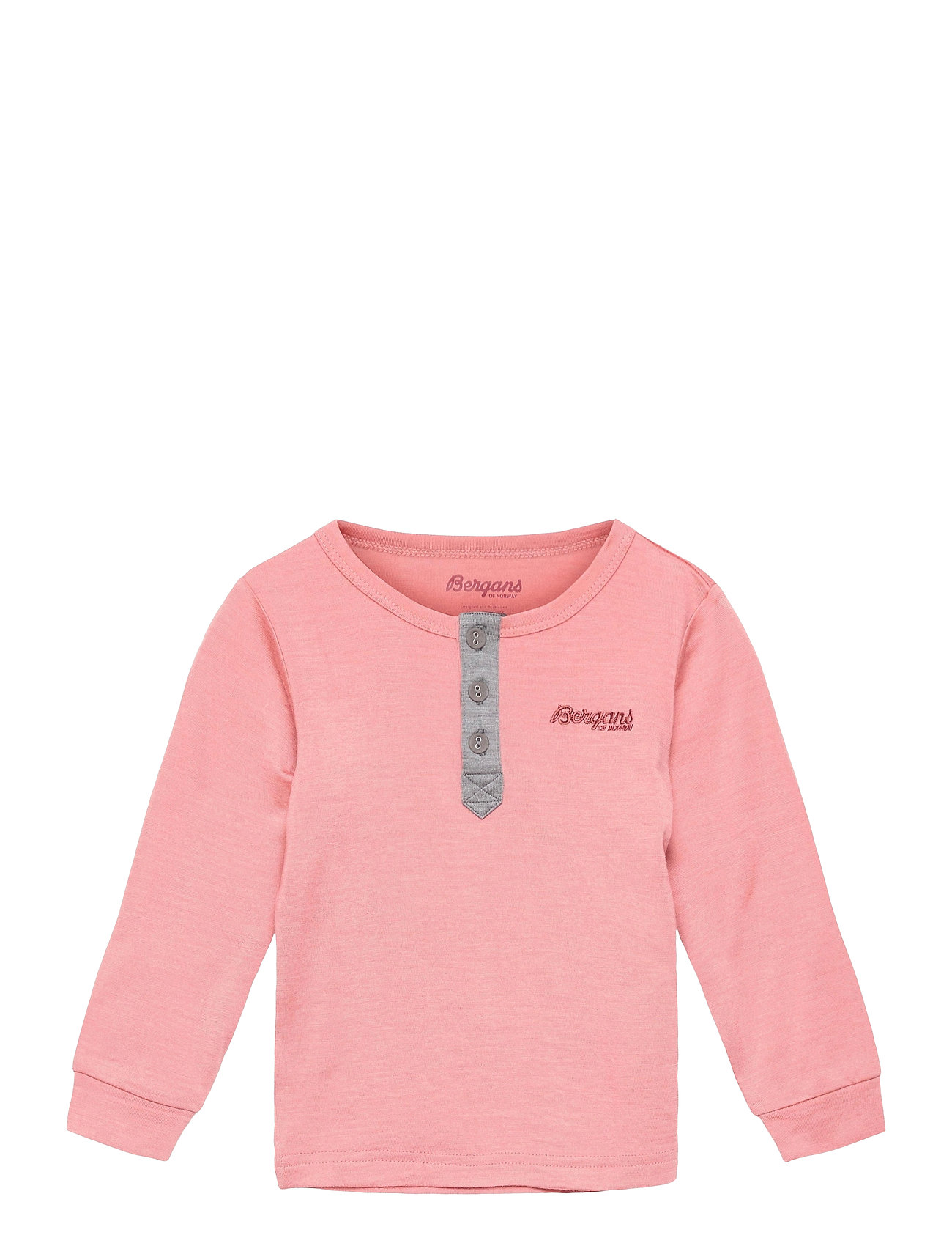 Myske Wool Kids Shirt T-shirts Long-sleeved T-shirts Vaaleanpunainen Bergans