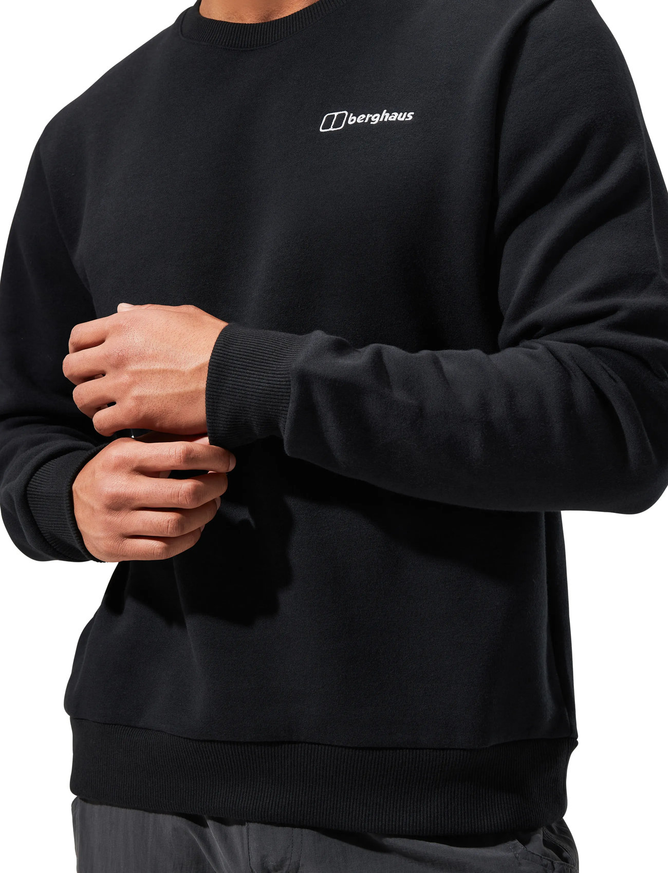 Berghaus Bg Logo Fl Crew Am, M, Black, Sport Sweatshirts & Hoodies > Sport Sweatshirts, Herre