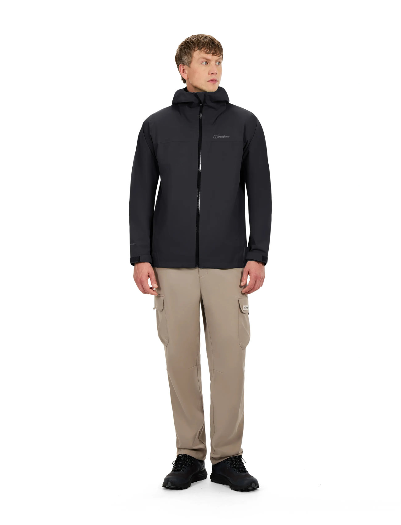 Berghaus Bg M Arnaby Hooded Jkt, S, Black, Sport Rainwear > Sport Raincoats, Herre