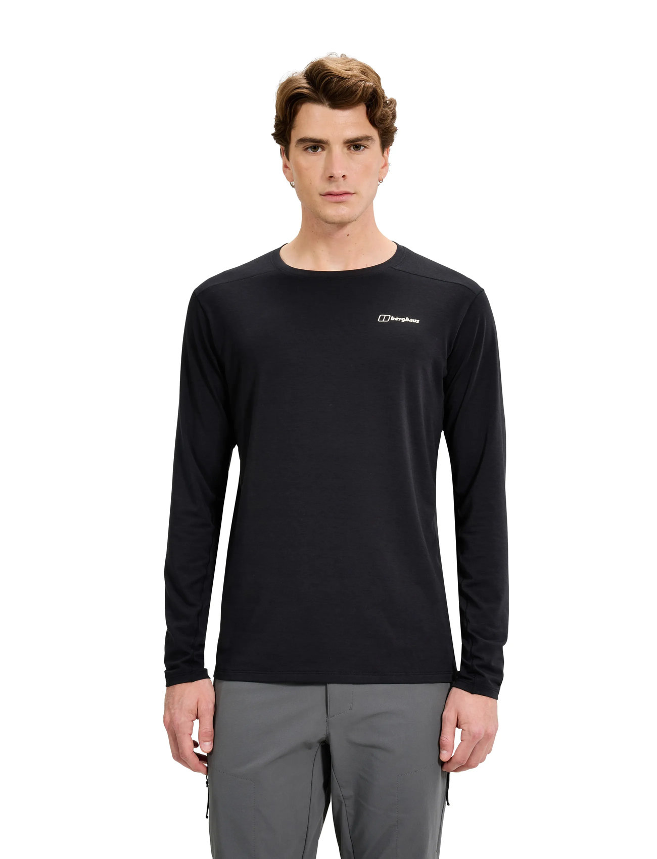 Berghaus Bg Berghaus Delta Ls Tee Am, XXL, Black, T-Shirts > Langærmede, Herre